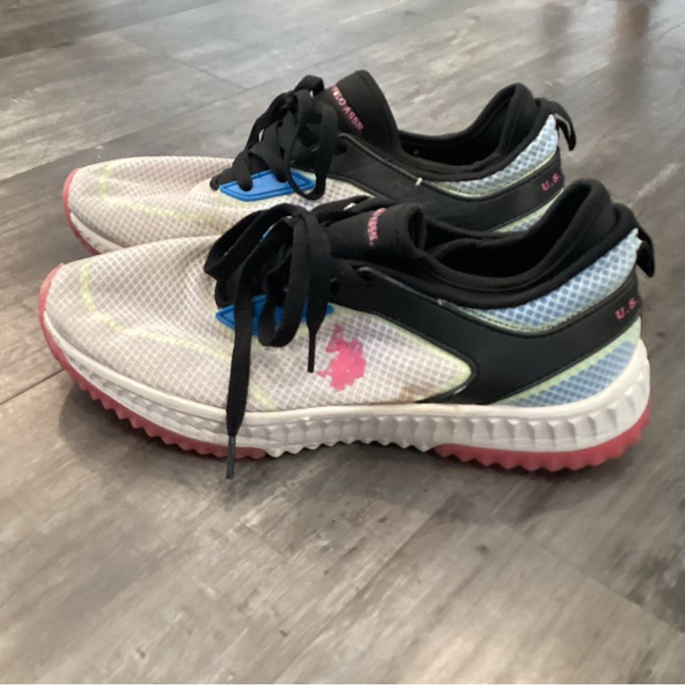 U.S. Polo Assn. Women's Black and Pink Athletic Shoes